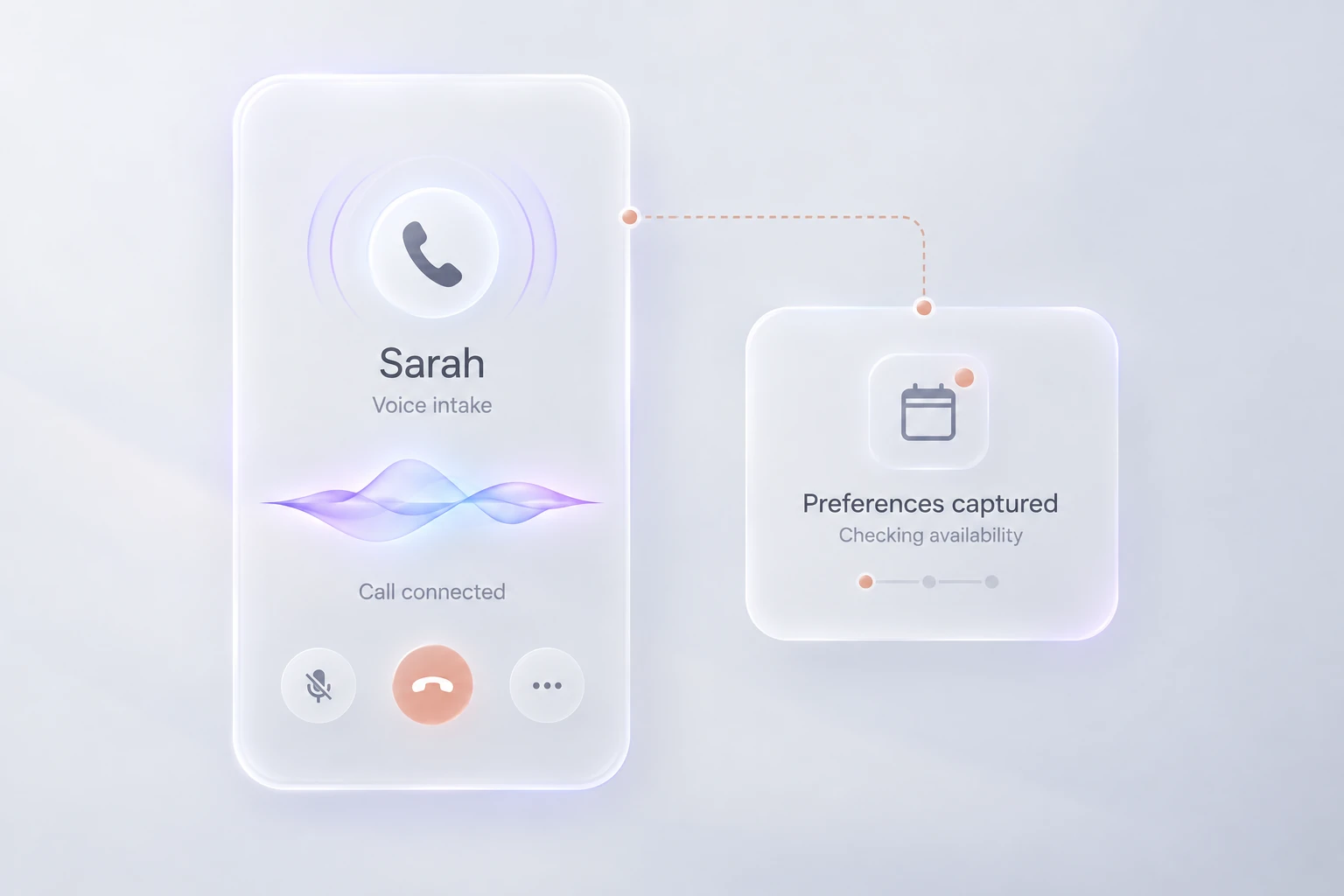 Talkspace voice intake call with preferences captured and availability being checked